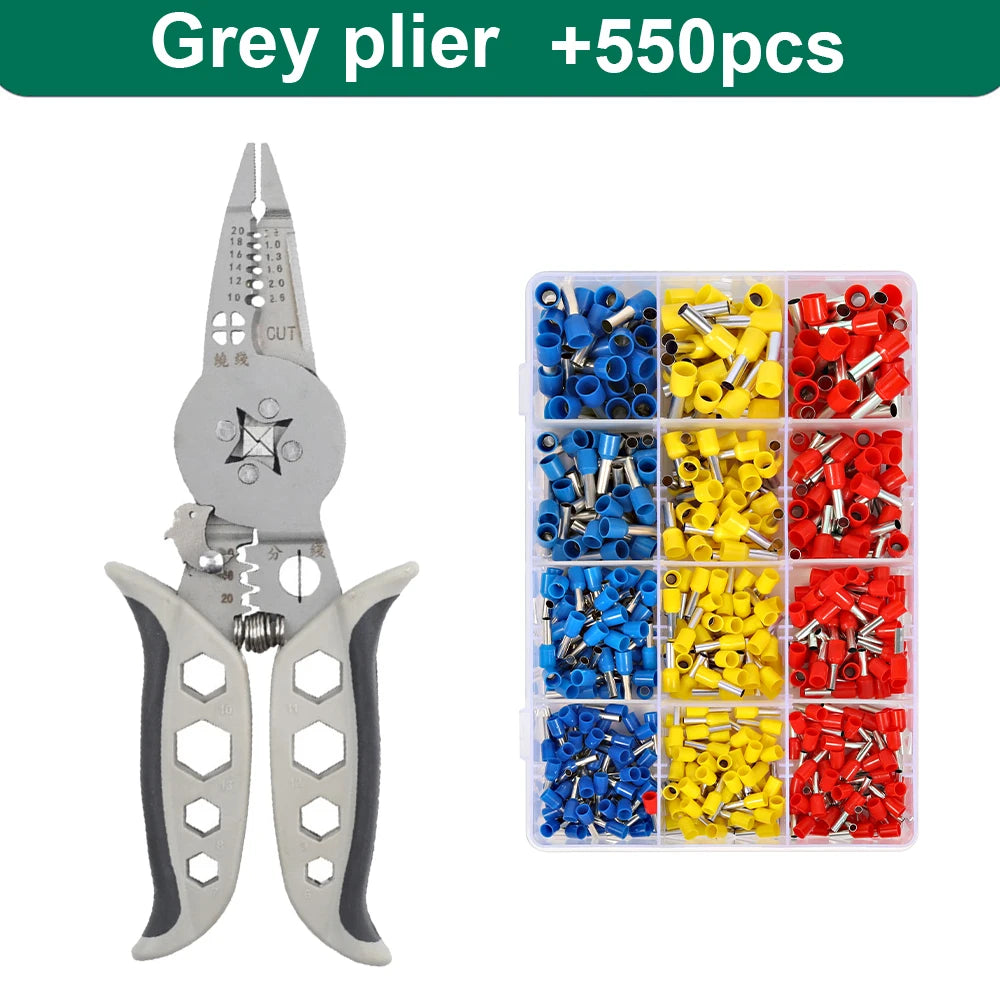 Multi Functional Electrician Tools Pliers Crimping Tool set For Wire Splitting And Stripping Specialized For Electricians