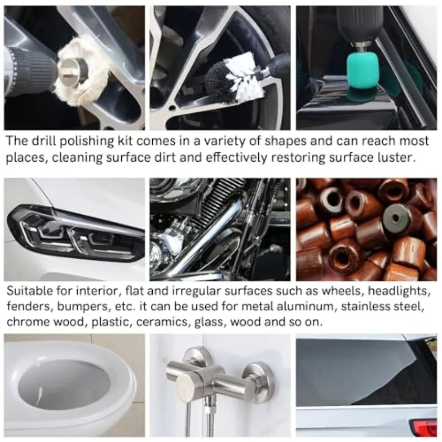 Aluminum Wheel Polishing Kit for Drill Buffing Wheel