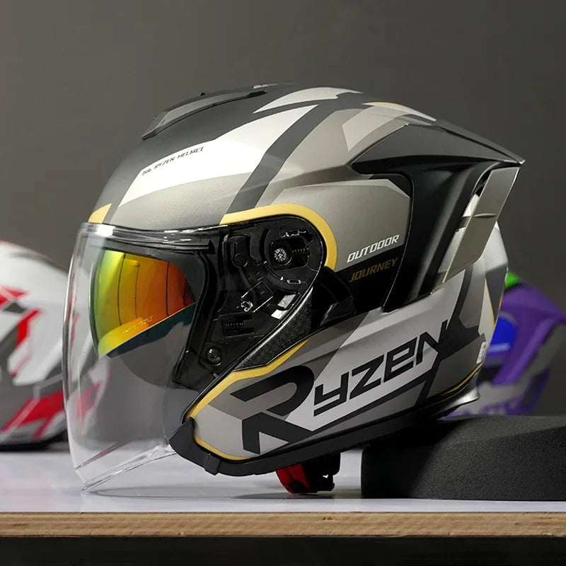 Ryzen RO-5 Unisex Half Motorcycle Helmet