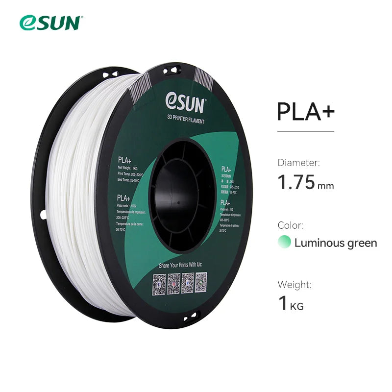 Filamento PLA+ para impressora 3D, 1.75 mm, bobina de 1 kg