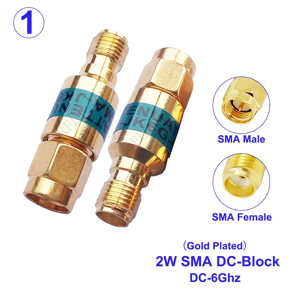 SMA RF DC Block - Male to Female, 50 Ohm