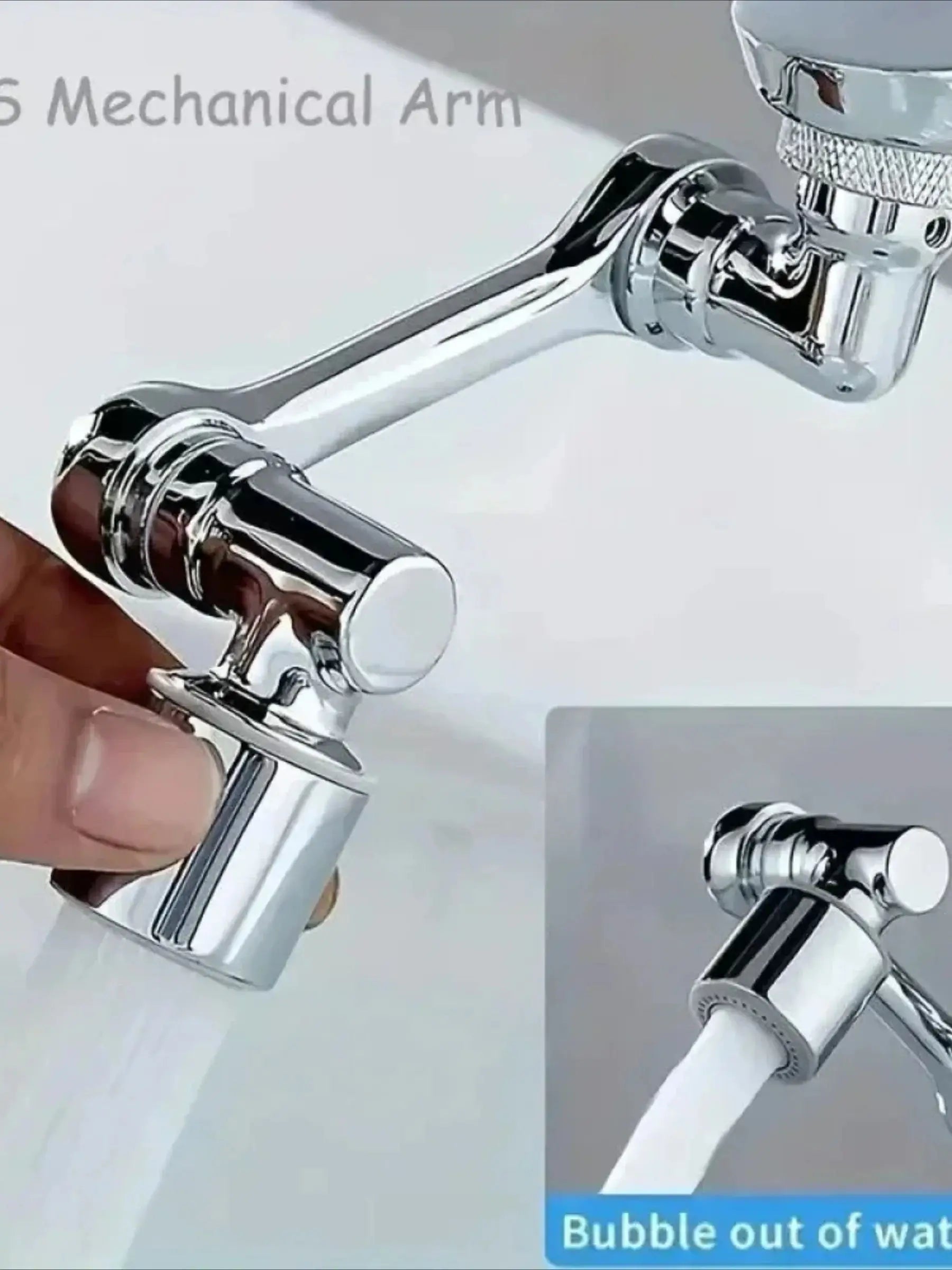 2pcs Faucet Extender, ABS Robotic Arm,Single Mode,1080° Rotating