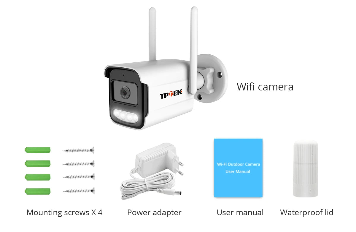 4K 8MP udendørs WiFi-sikkerhedskamera vandtæt