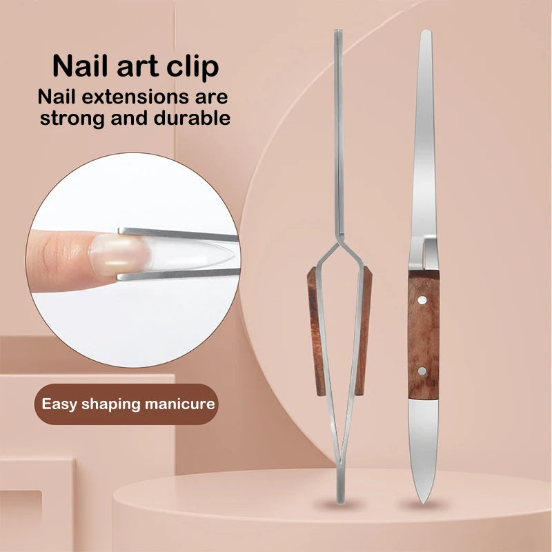 Nail Shaping Tweezers with Wooden Handle
