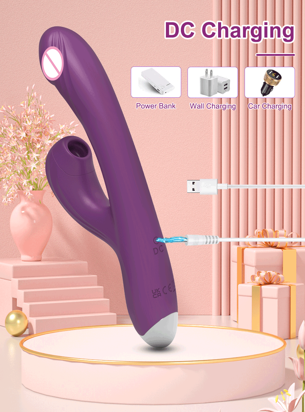 Clitoral Sucking G-spot Vibrator Dildo for Women Heating Nipple Vacuum Sucker Clit Stimulator Sex Toys for Adults Masturbator