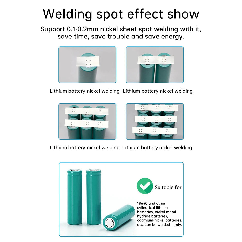 99 Gears 12V Spot Welder Kit Digital Power Adjustable Spot Welding Pen Control Board Nickel Sheet For 18650 Lithium Battery