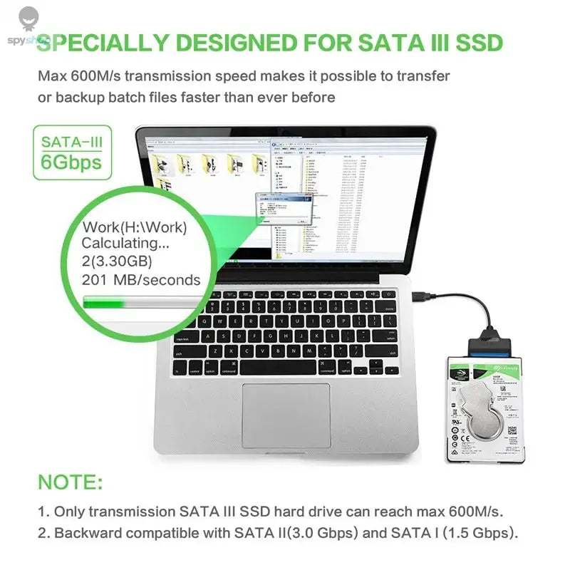 SATA to USB 3.0 / 2.0 Cable Up to 6 Gbps for 2.5 Inch External HDD SSD Hard Drive SATA 3 22 Pin Adapter USB 3.0 to Sata III Cord Spy-shop.com