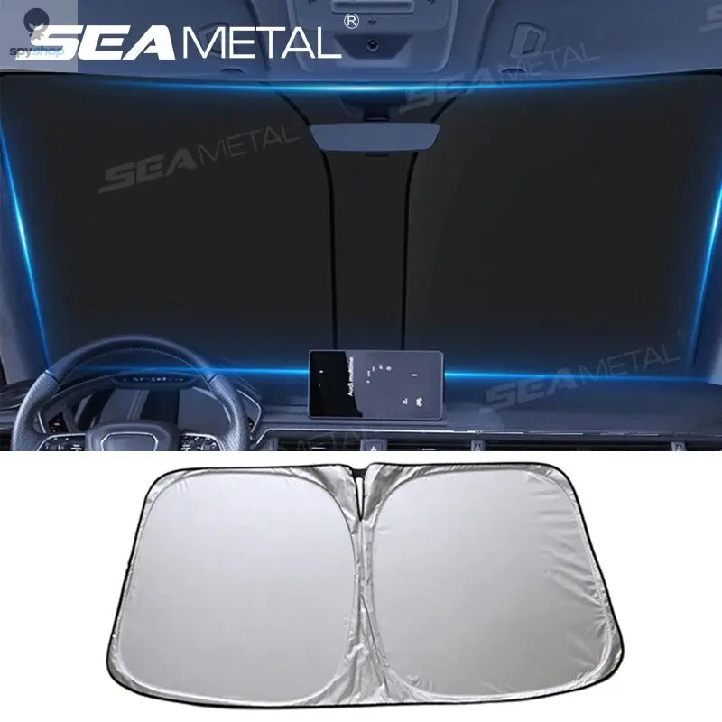 SEAMETAL Car Windshield Sun Shade Cover Foldable Front Window Sun Visor Blocks UV Refletive Car Parasol Sunshade Protector Cover Spy-shop.com