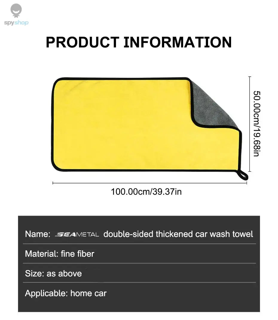 SEAMETAL High-end Microfiber Towel Car Wash Towel Detailing Cleaning Cloth Car Wash Drying Towel Car Absorbent Cleaning Products