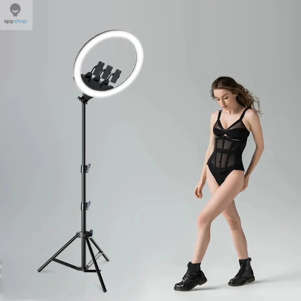SH Ring Light 18inch Kit 36W 6500K Professional LED Control Stand Phone Holder Tube Bag for Tattoo Lash Extension Barber Light