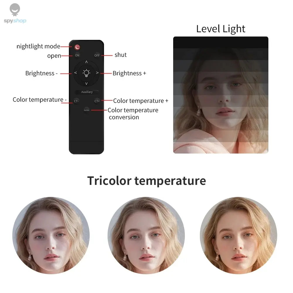 SH Ring Light 18inch Kit 36W 6500K Professional LED Control Stand Phone Holder Tube Bag for Tattoo Lash Extension Barber Light