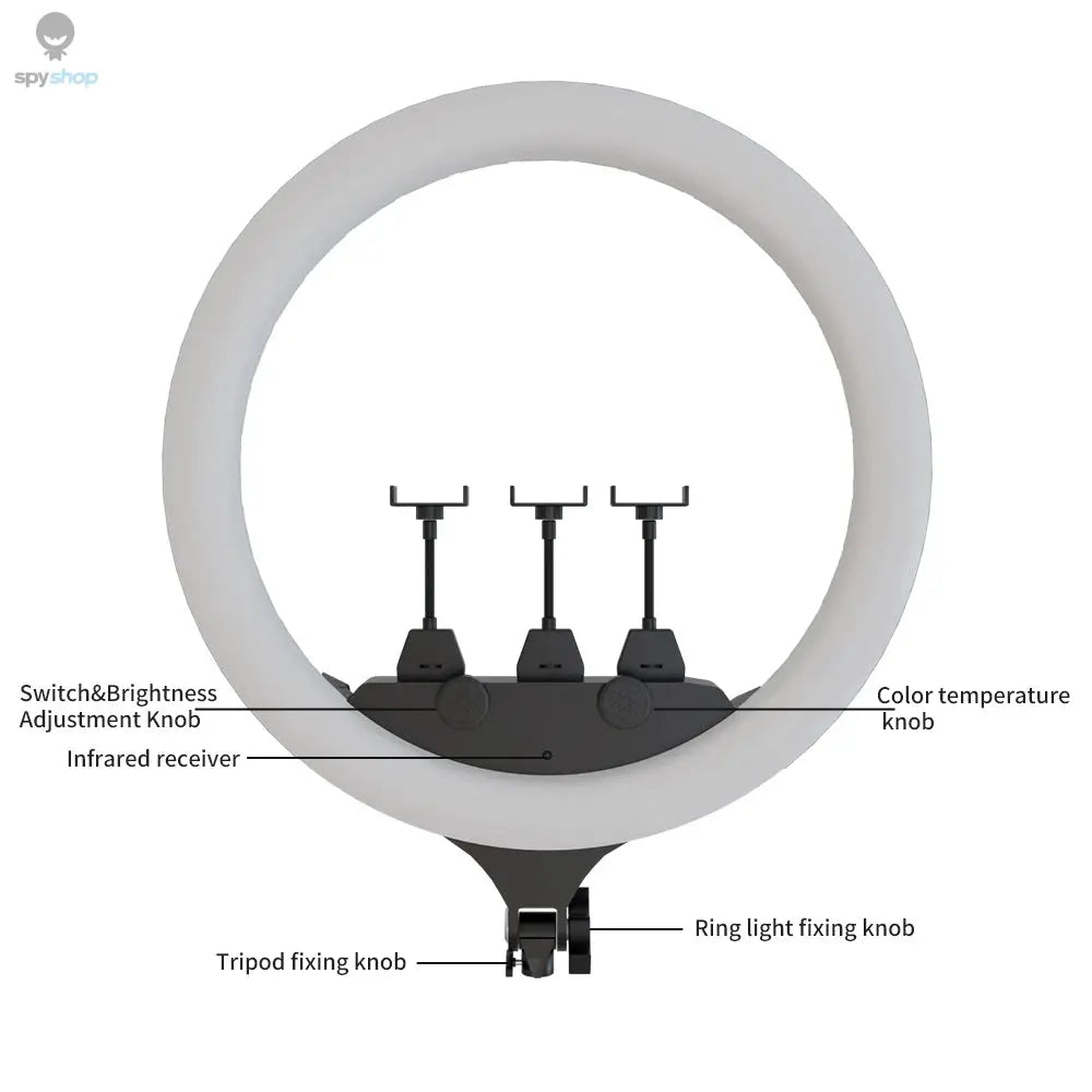 SH Ring Light 18inch Kit 36W 6500K Professional LED Control Stand Phone Holder Tube Bag for Tattoo Lash Extension Barber Light