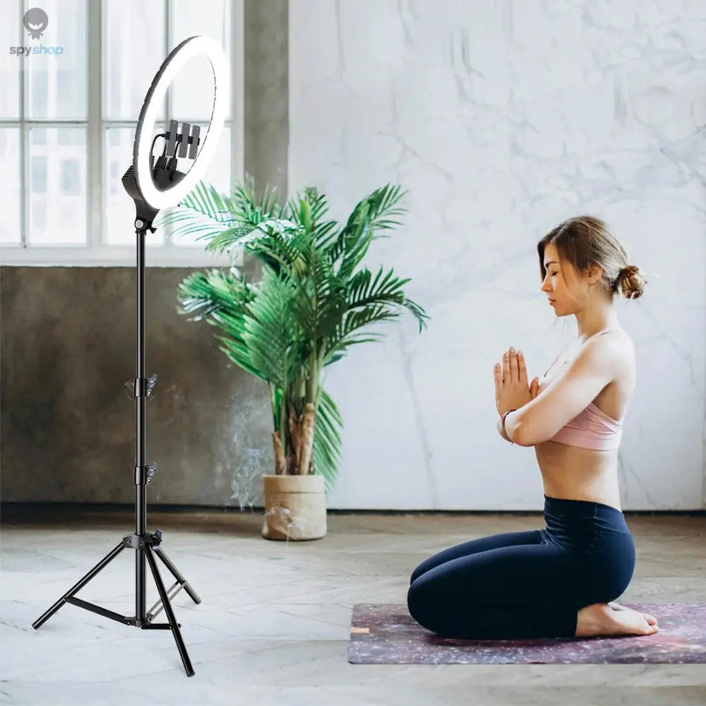 SH Ring Light 18inch Kit 36W 6500K Professional LED Control Stand Phone Holder Tube Bag for Tattoo Lash Extension Barber Light