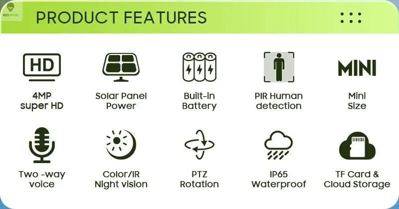 SHIWOJIA WIFI Wireless PTZ Solar Camera 4G SIM 4MP Outdoor Solar Panel Two Way Audio Security Protection CCTV Camera Battery Cam Spy-shop.com