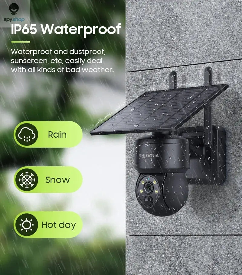 SHIWOJIA WIFI Wireless PTZ Solar Camera 4G SIM 4MP Outdoor Solar Panel Two Way Audio Security Protection CCTV Camera Battery Cam Spy-shop.com