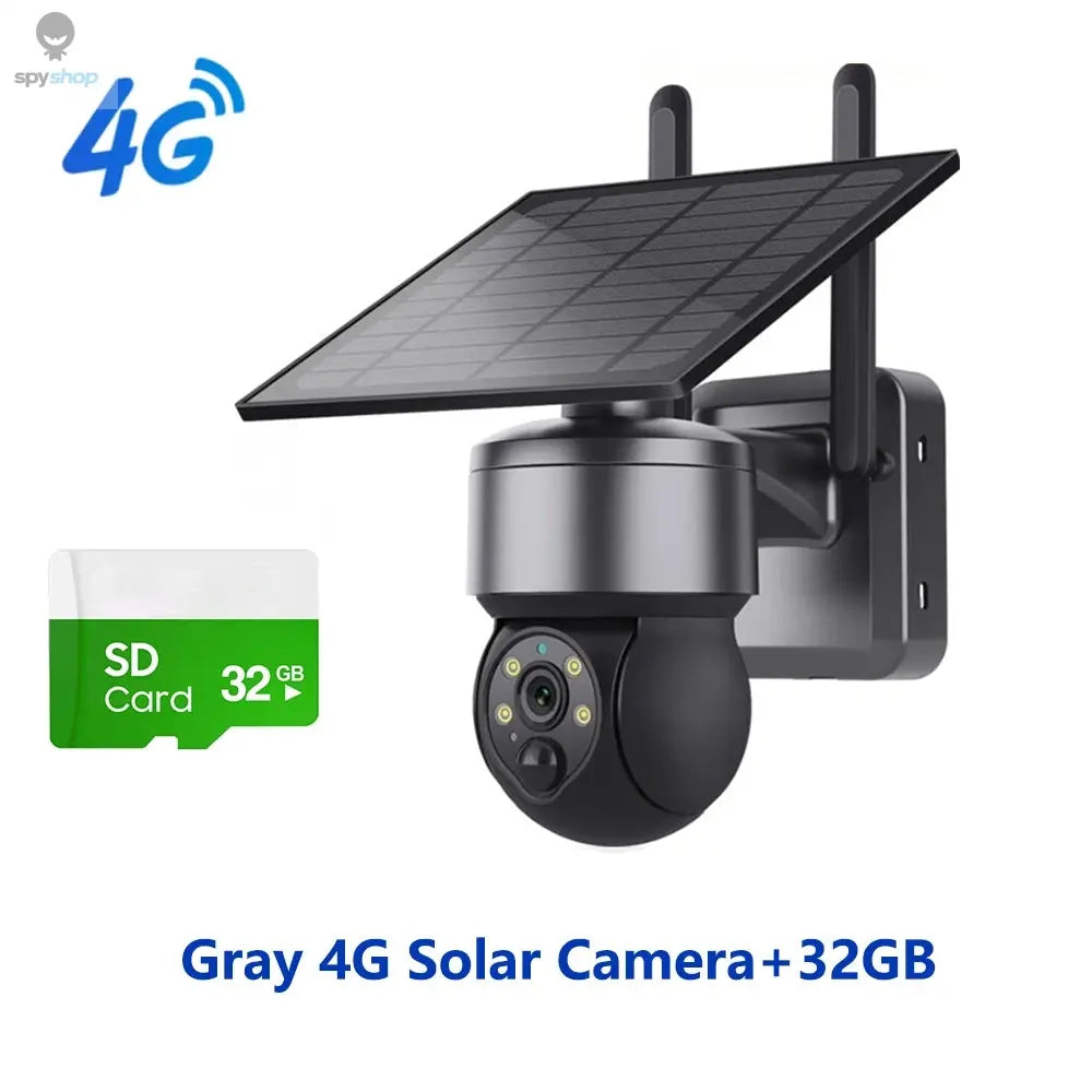 SHIWOJIA WIFI Wireless PTZ Solar Camera 4G SIM 4MP Outdoor Solar Panel Two Way Audio Security Protection CCTV Camera Battery Cam Spy-shop.com