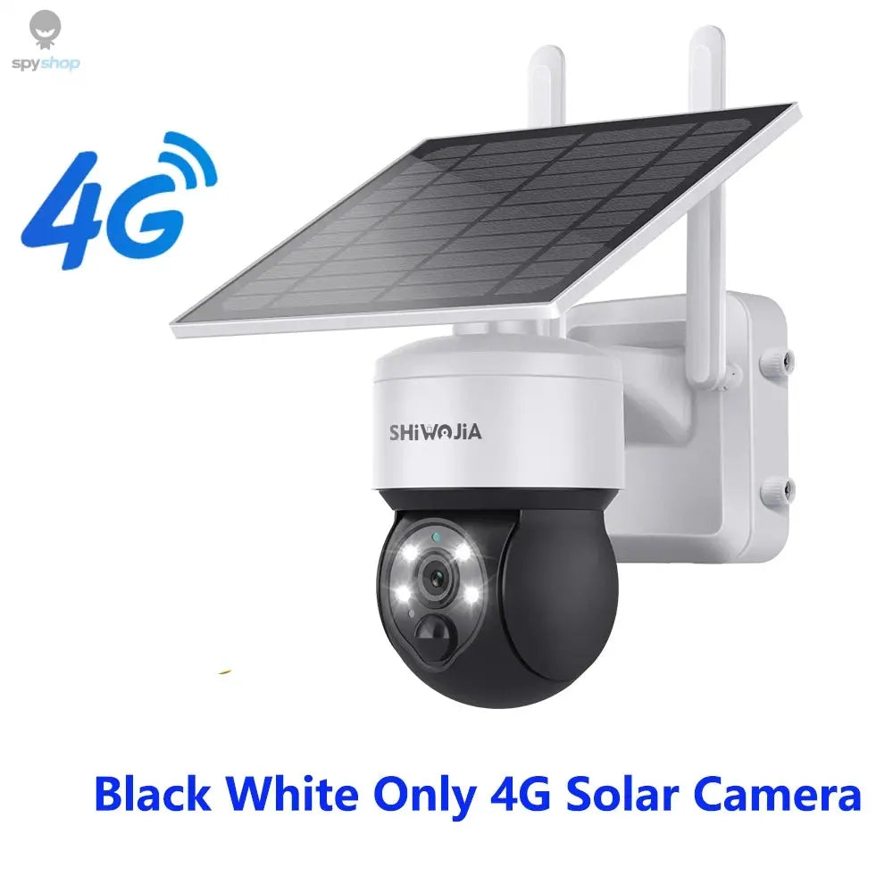 SHIWOJIA WIFI Wireless PTZ Solar Camera 4G SIM 4MP Outdoor Solar Panel Two Way Audio Security Protection CCTV Camera Battery Cam Spy-shop.com