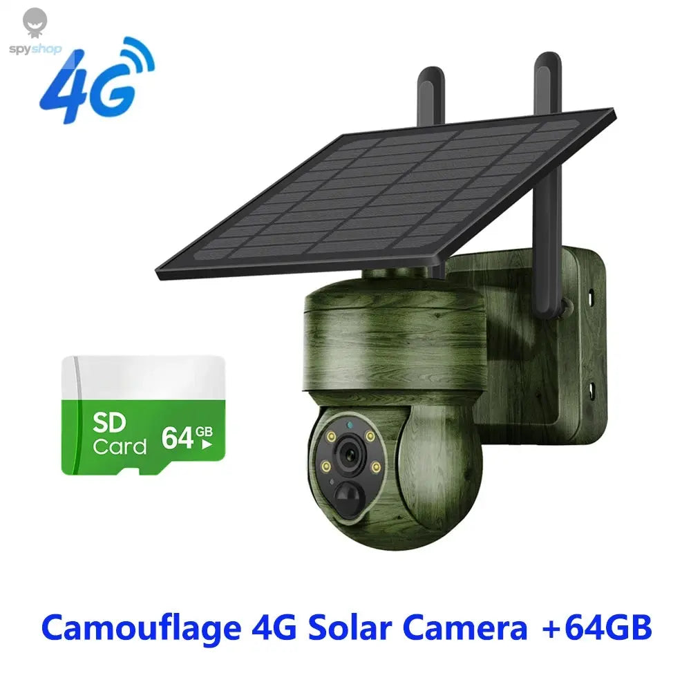 SHIWOJIA WIFI Wireless PTZ Solar Camera 4G SIM 4MP Outdoor Solar Panel Two Way Audio Security Protection CCTV Camera Battery Cam Spy-shop.com