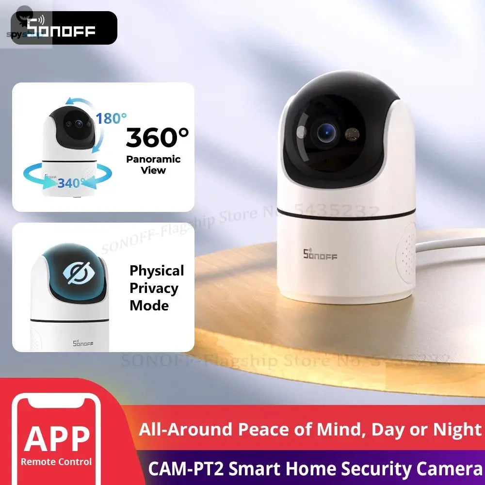 SONOFF CAM PT2 Smart Home Security Camera Smart Night Vision 360° Panoramic View Remote HD Monitoring with Real-Time Interaction Spy-shop.com