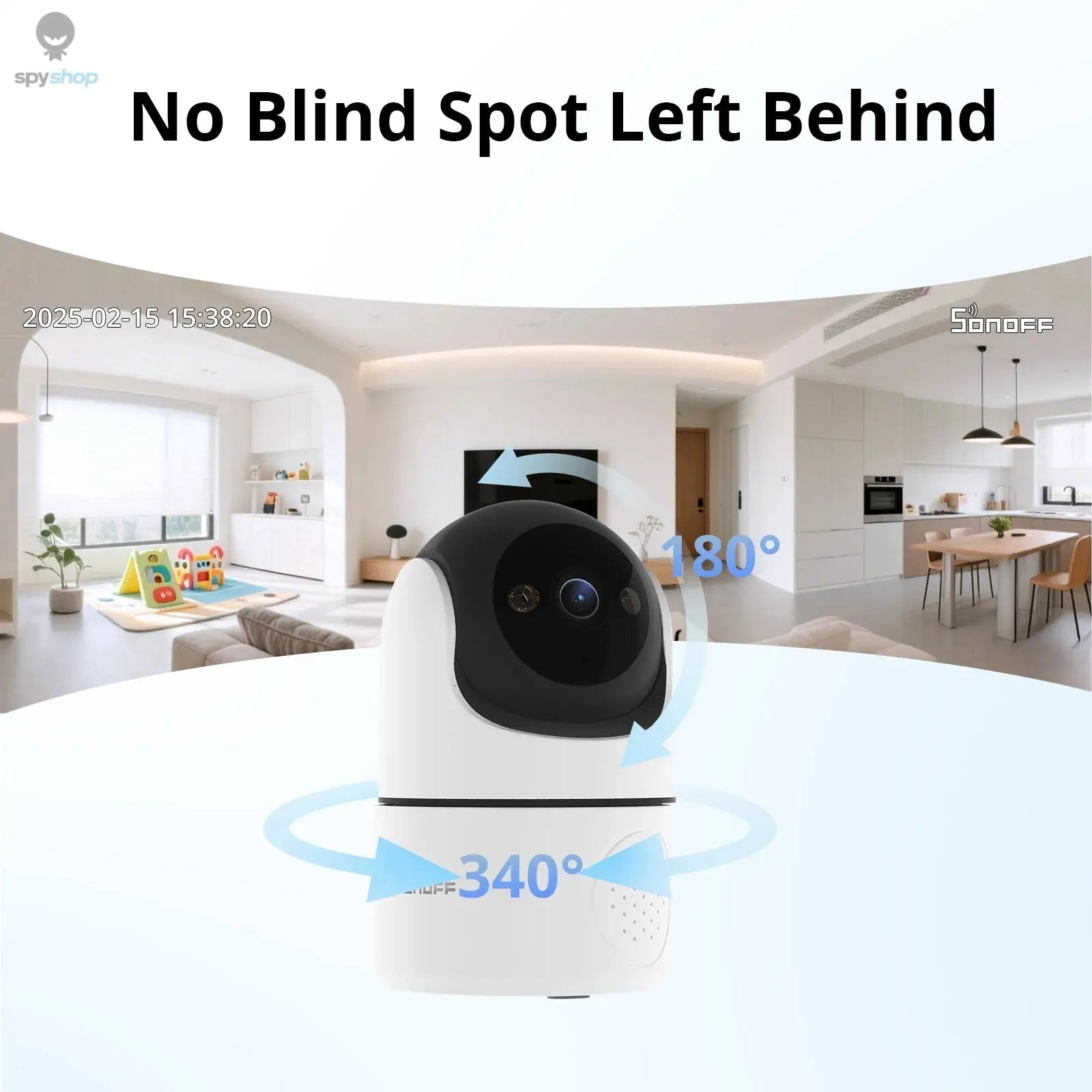 SONOFF CAM PT2 Smart Home Security Camera Smart Night Vision 360° Panoramic View Remote HD Monitoring with Real-Time Interaction Spy-shop.com