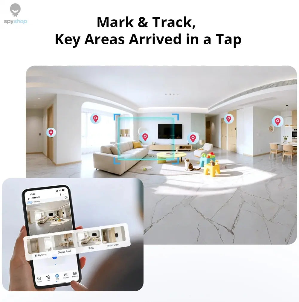 SONOFF CAM PT2 Smart Home Security Camera Smart Night Vision 360° Panoramic View Remote HD Monitoring with Real-Time Interaction Spy-shop.com