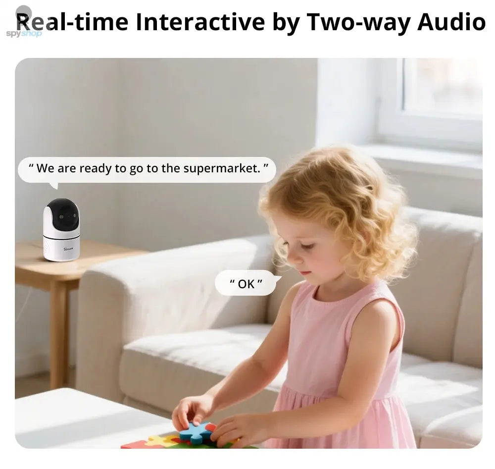 SONOFF CAM PT2 Smart Home Security Camera Smart Night Vision 360° Panoramic View Remote HD Monitoring with Real-Time Interaction Spy-shop.com