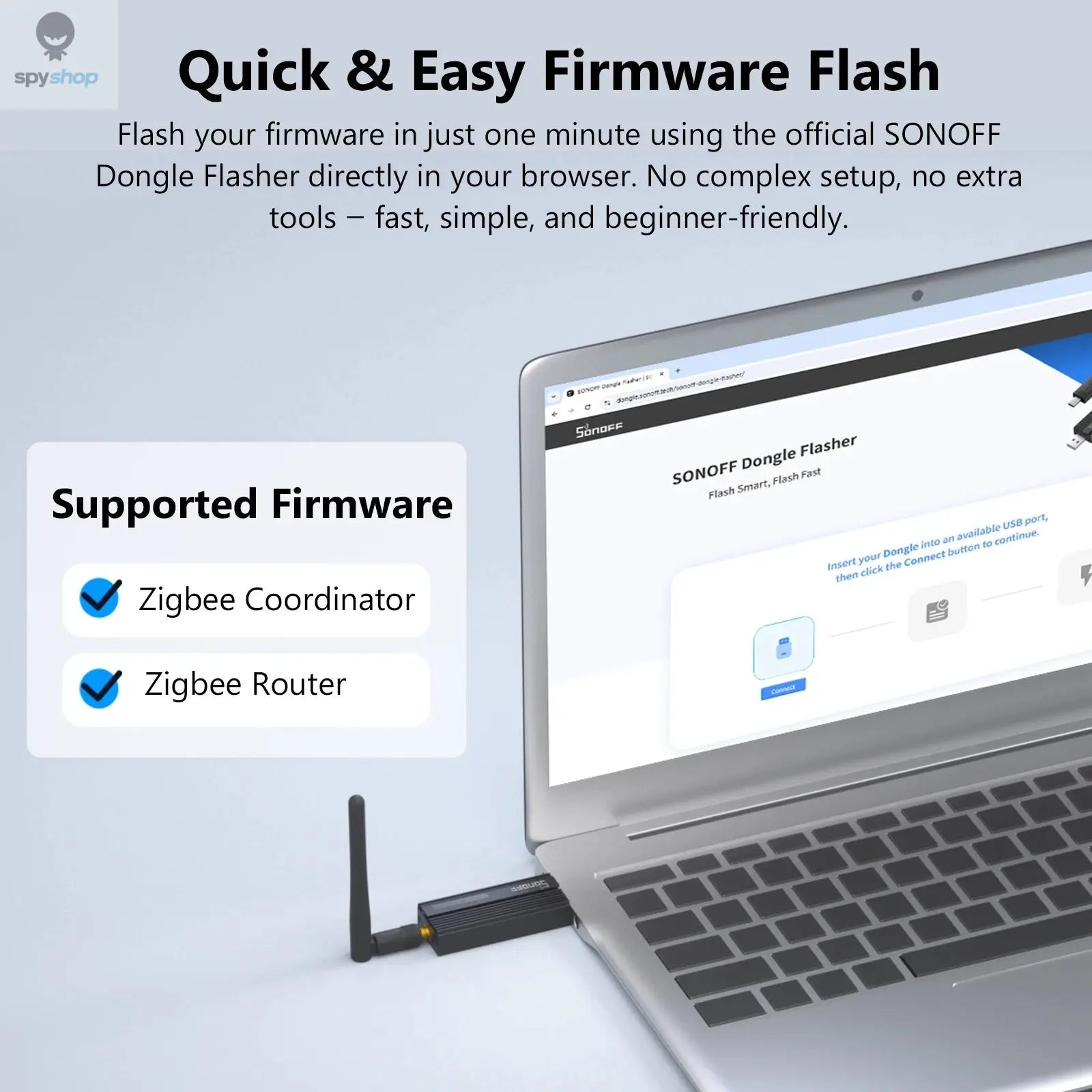 SONOFF ZB Dongle-P Zigbee 3.0 USB Dongle Plus Universal Zigbee Gateway Support via ZHA or Zigbee2MQTT Sonoff Zigbee Series Spy-shop.com