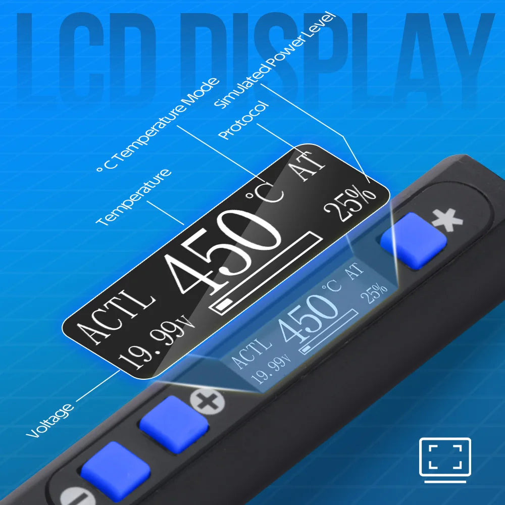 Портативний паяльник WEP 928D-IV з живленням від Type‑C