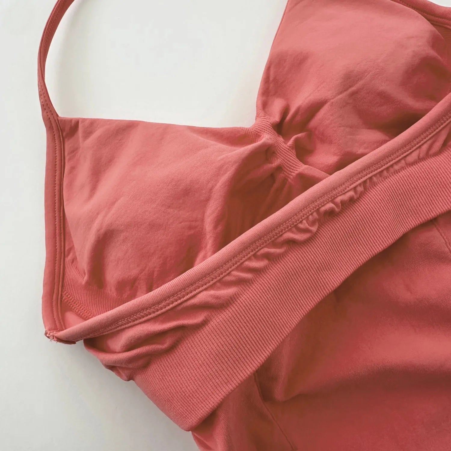 ARFTE Longline Strappy Gym Top Backless Gym Clothes Women Scrunch Built-in Bra With Removable Cups Yoga Tank Tops