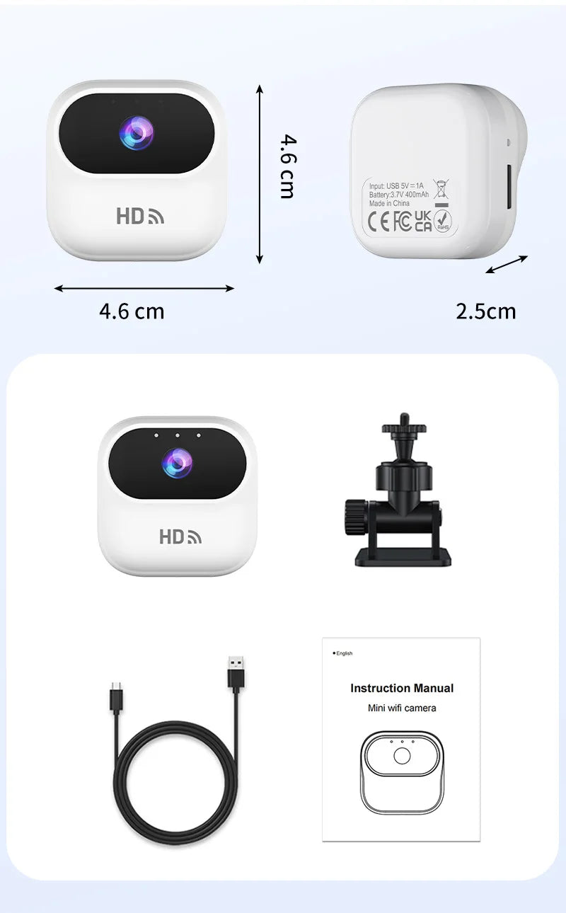 Mini 1080P WiFi Security Camera with Motion Alerts