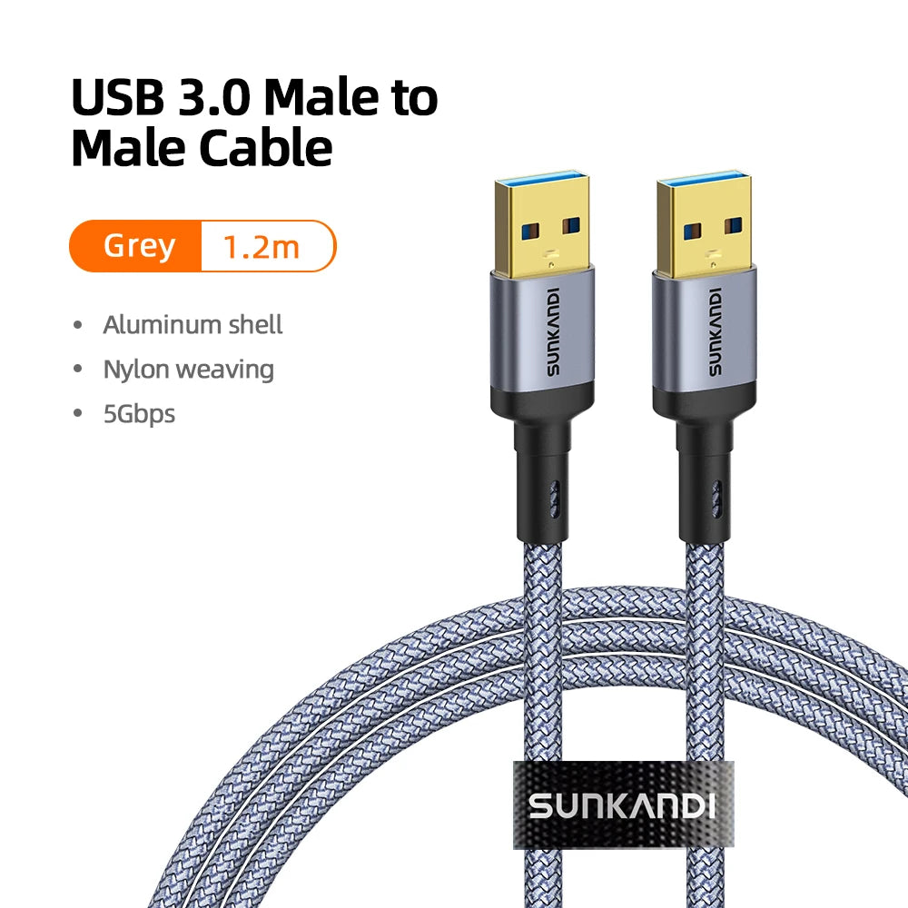 USB-A-auf-USB-A-Kabel, Stecker auf Stecker