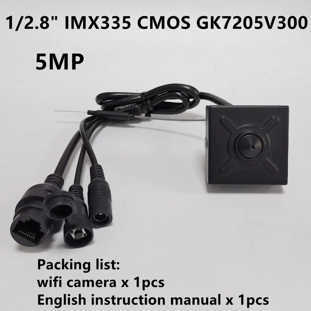 Câmera IP WiFi Mini com Áudio e Gaveta para cartão SD