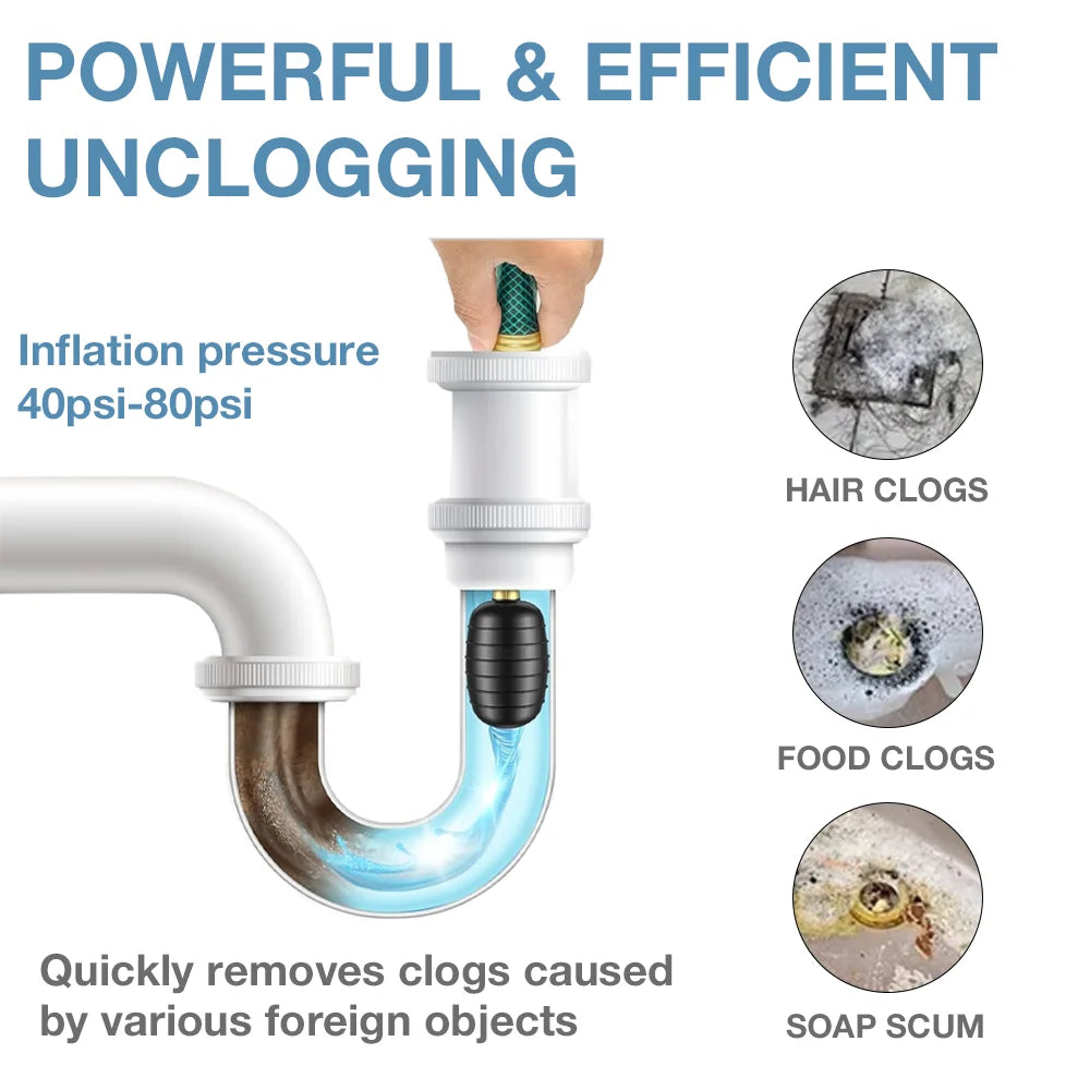 Rubber Drain Cleaning Bladder - Size Options