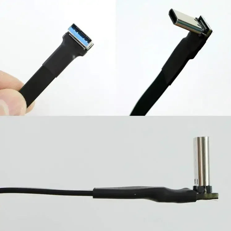 Cable de extensión plano tipo cinta USB 3.1, USB-C / USB-A