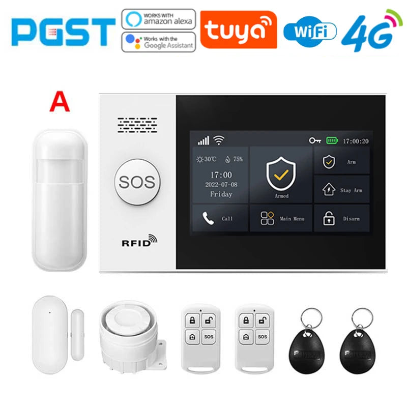 4G Tuya Smart Home Alarm System with Motion Sensor