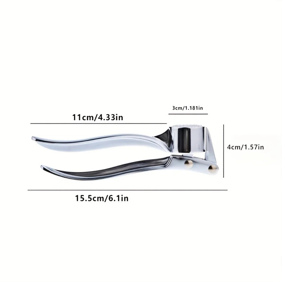 Heavy Duty Aluminum Garlic Press Multi-Tool 18cm