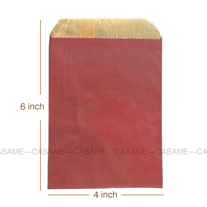 Wave Dot Kraft Paper Candy Bags – 50ks dárkové a balicí sáčky na sladkosti