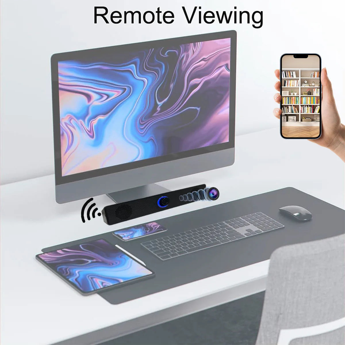 4K WiFi Bluetooth luidsprekercamera met bewegingsdetectie en app-bediening