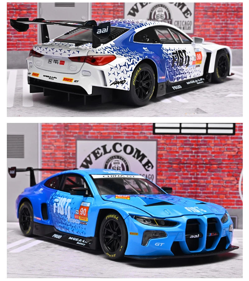 1:24 M4 GT3-modellbil i støpt metall