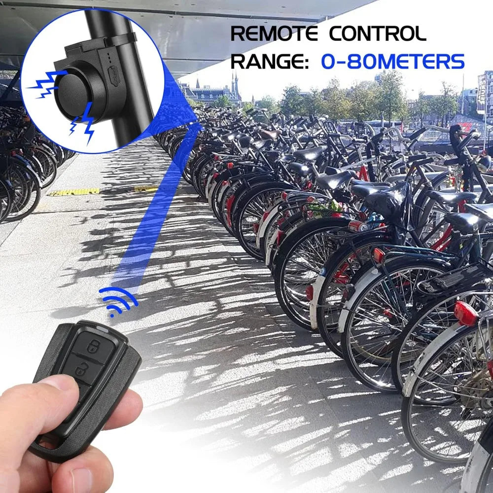 Bocina de bicicleta ruidosa contra robo, alarma impermeable para bicicleta, motocicleta, movilidad eléctrica, E-Bike