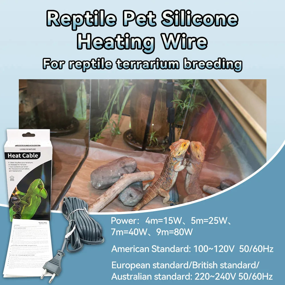 Reptile Heating Cable, 4–9 m Options