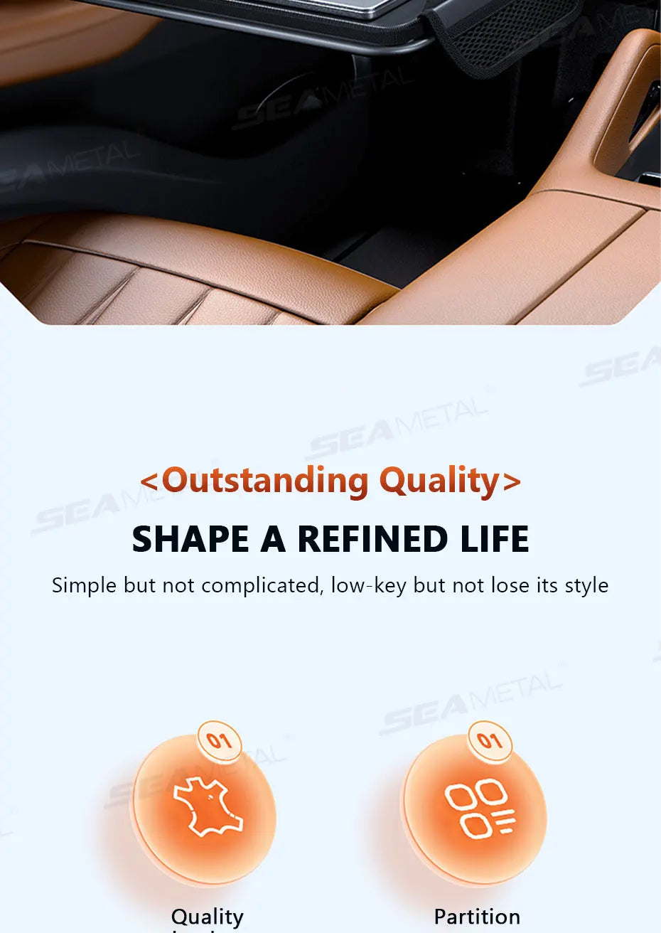 SEAMETAL Portable Laptop Storage Bag for Car Steering Wheel Temporary Tray Snacks Holder Foldable Multi-Pocket Car Organizer