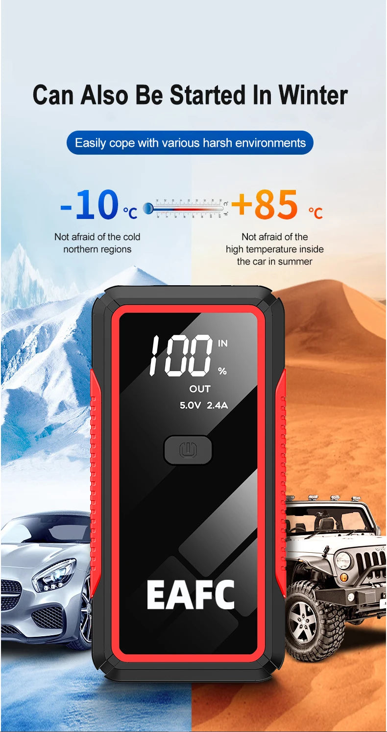 12V Car Jump Starter Portable Booster Power Bank