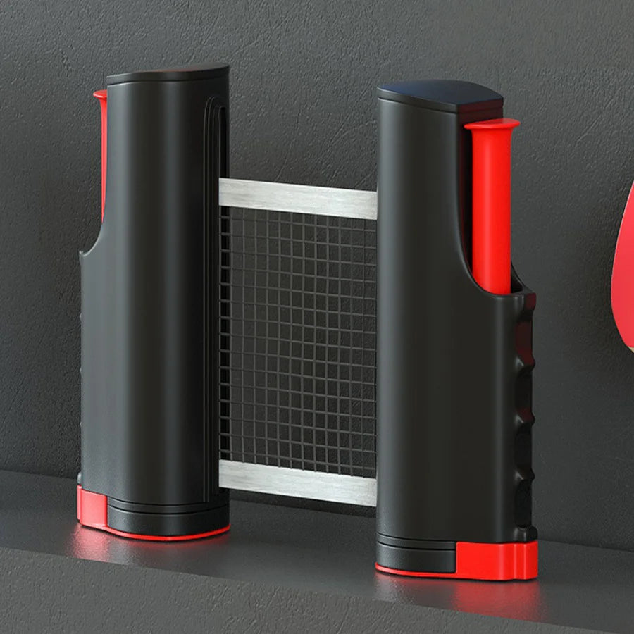 Red de tenis de mesa retráctil y juego de postes