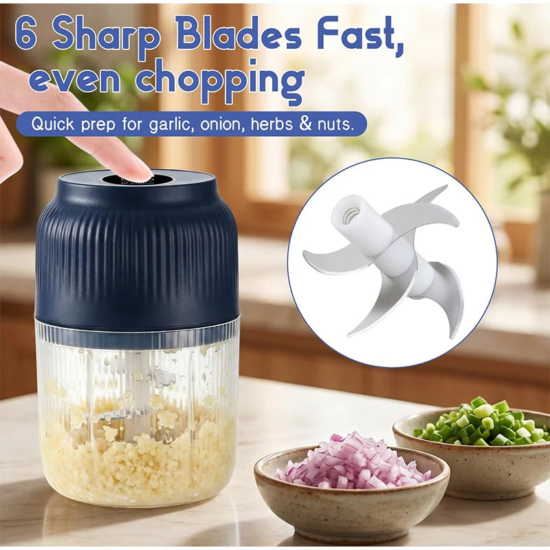 USB-Rechargeable Cordless Mini Food Chopper