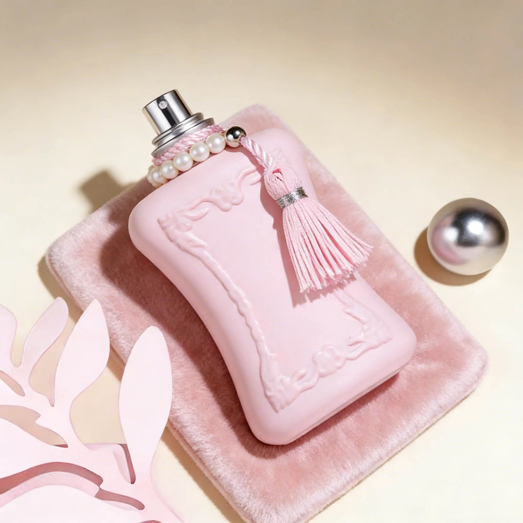 Elegant Pink Bottle with Tassel Floral Fragrance for Daily Wear