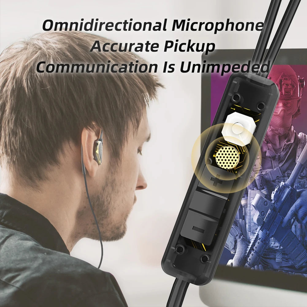 Cuffie da gaming USB cablate intrauricolari con microfono