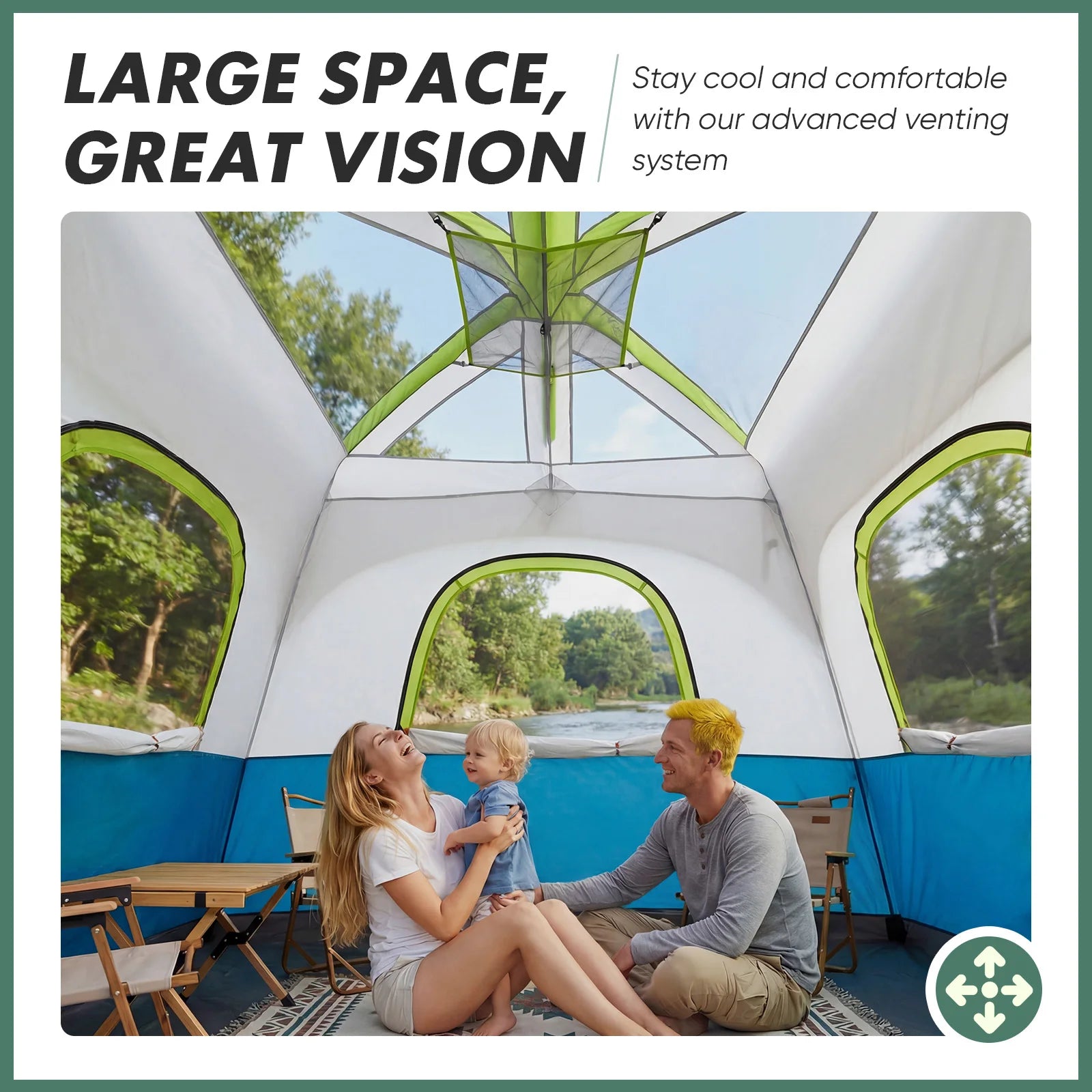 6 Person Camping Tent Waterproof Instant Setup Family Dome Shelter