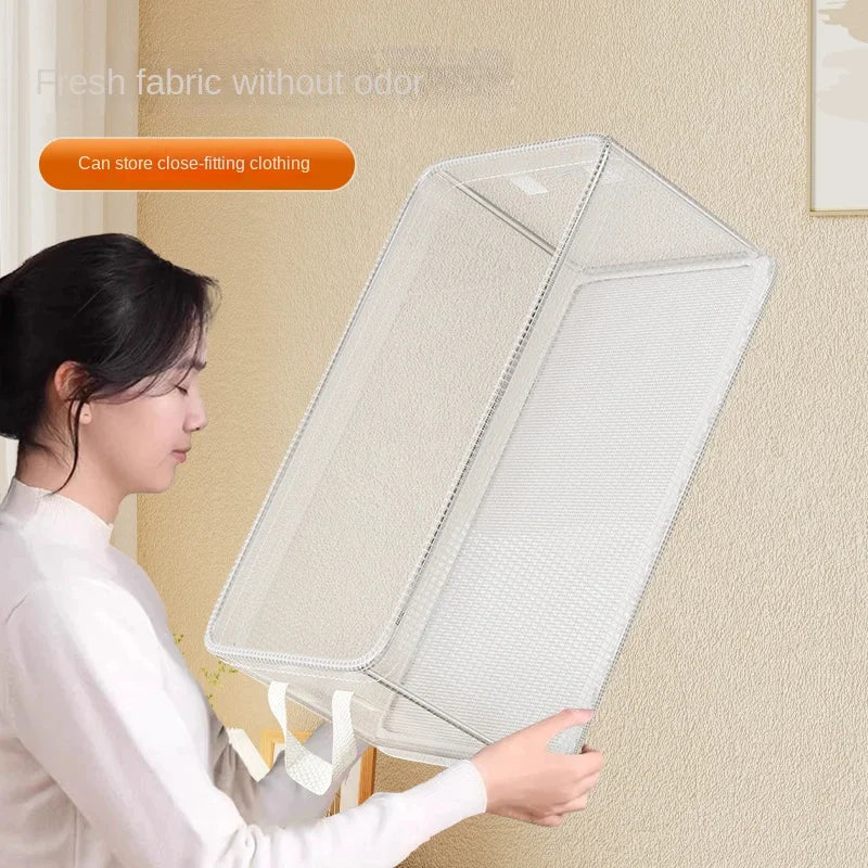 Priehľadný úložný box na oblečenie z PVC