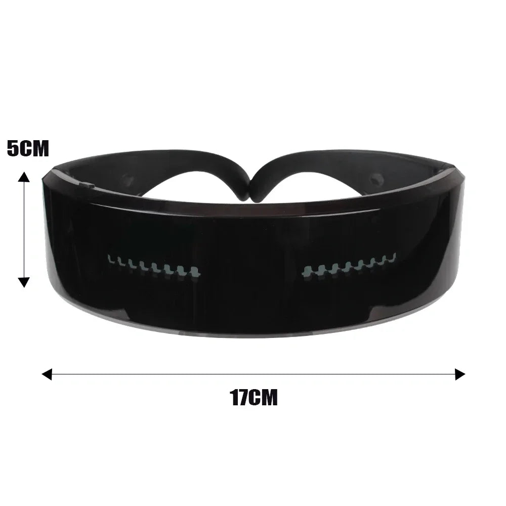 DIY Shining Electronic Futuristic Eyewear Glow The Dark Bluetooth LED Luminous Glasses Prop for Party Bar Festival Performance